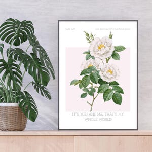 Taylor Swift-Inspired Lyric Print | Miss Americana | Digital Download | Floral Wall Art | Printable Quote | Swiftie Home Décor