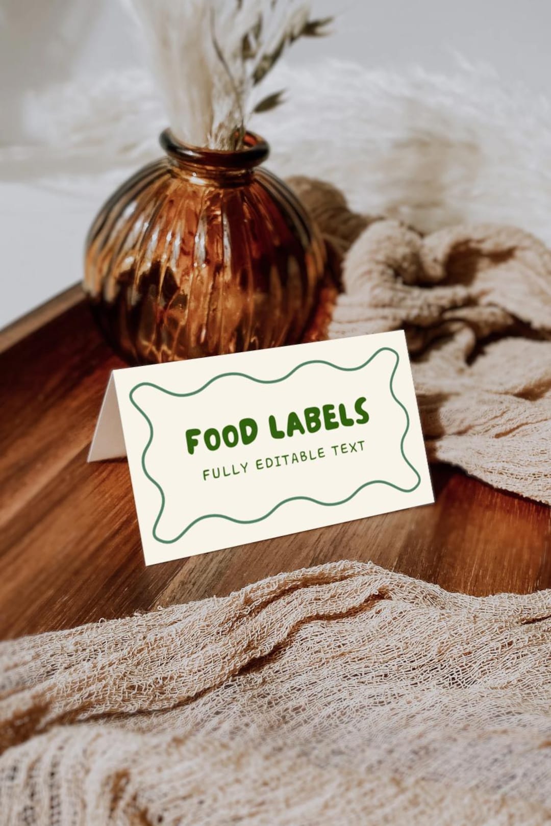 Spring Buffet Labels Wedding Buffet Food Labels, Editable Buffet Tent Cards, Bridal Shower ...