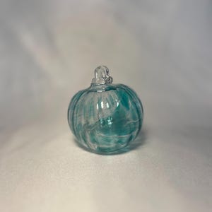 Handmade Glass Ornament, Elegant Holiday Decoration, Blown Glass Sphere, Unique Christmas Tree Ornament, Gift for Collectors