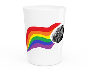 Pittig Ahhteroid-borrelglas, uniek cadeau, feestartikelen, leuke drinkgerei, kleurrijk bargerei