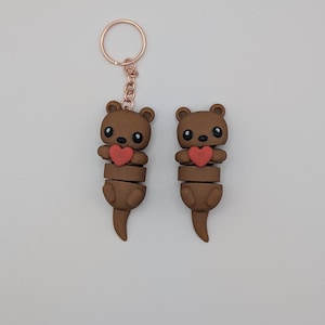 Dear otter, flexi otter, otter, 3D print, heart, figure, magnet