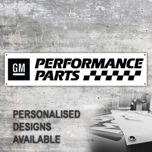 GM Performance Parts Vinyl Banner Sign Workspace Decoration Garage Car Bike Motorsport Bike Motorbike Motorcycle Workshop Service
