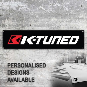 K-Tuned Vinyl Banner Sign Workspace Decoration Garage Car Bike Motorsport Bike Motorbike Motorcycle Workshop Service