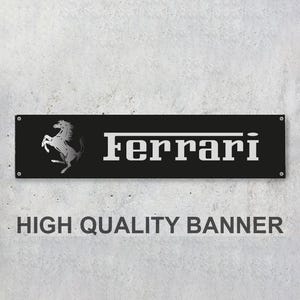 Ferrari Racing Vinyl Banner Sign Workspace Decoration Garage Car Bike Motorsport Bike Motorbike Motorcycle Workshop Service