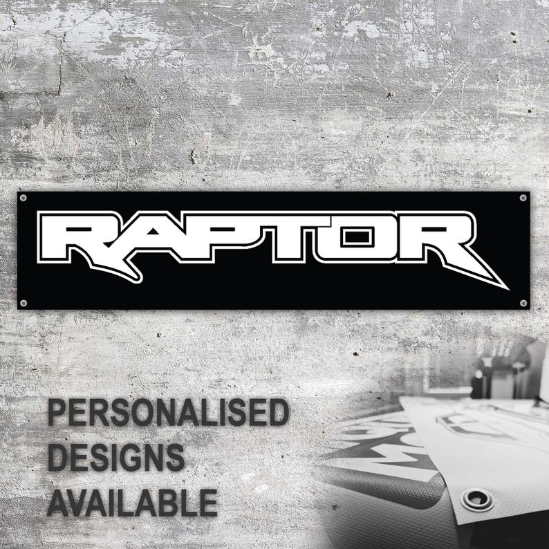 Ford Raptor Vinyl Banner Sign Workspace Decoration Garage Car Bike ...