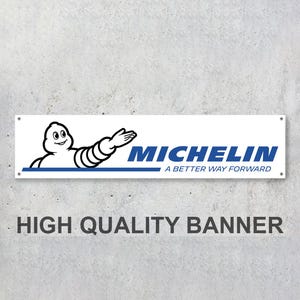 Michelin Vinyl Banner Sign Workspace Decoration Garage Car Bike Motorsport Bike Motorbike Motorcycle Workshop Service OFF-ROAD Offroad