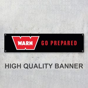 WARN Vinyl Banner Sign Workspace Decoration Garage Car Bike Motorsport Bike Motorbike Motorcycle Workshop Service OFF-ROAD Offroad