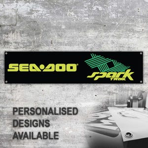 SEA-DOO Spark Trixx Vinyl Banner Sign Workspace Decoration Garage Car Bike Motorsport Bike Motorbike Motorcycle Workshop Service Jetski
