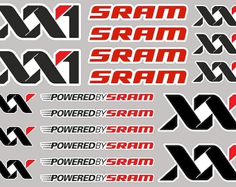 20x SRAM XX1 Fahrrad Aufkleber Bogen Aufkleber Downhill Mountainbike Rahmen Set Fahrrad