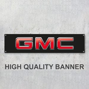 GMC Racing Vinyl Banner Sign Workspace Decoration Garage Car Bike Motorsport Bike Motorbike Motorcycle Workshop Service