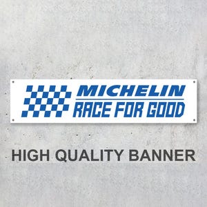 Michelin Race Vinyl Banner Sign Workspace Decoration Garage Car Bike Motorsport Bike Motorbike Motorcycle Workshop Service