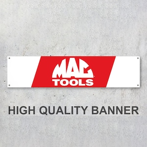 MAC Tools Vinyl Banner Sign Workspace Decoration Garage Car Bike Motorsport Bike Motorbike Motorcycle Service Workshop