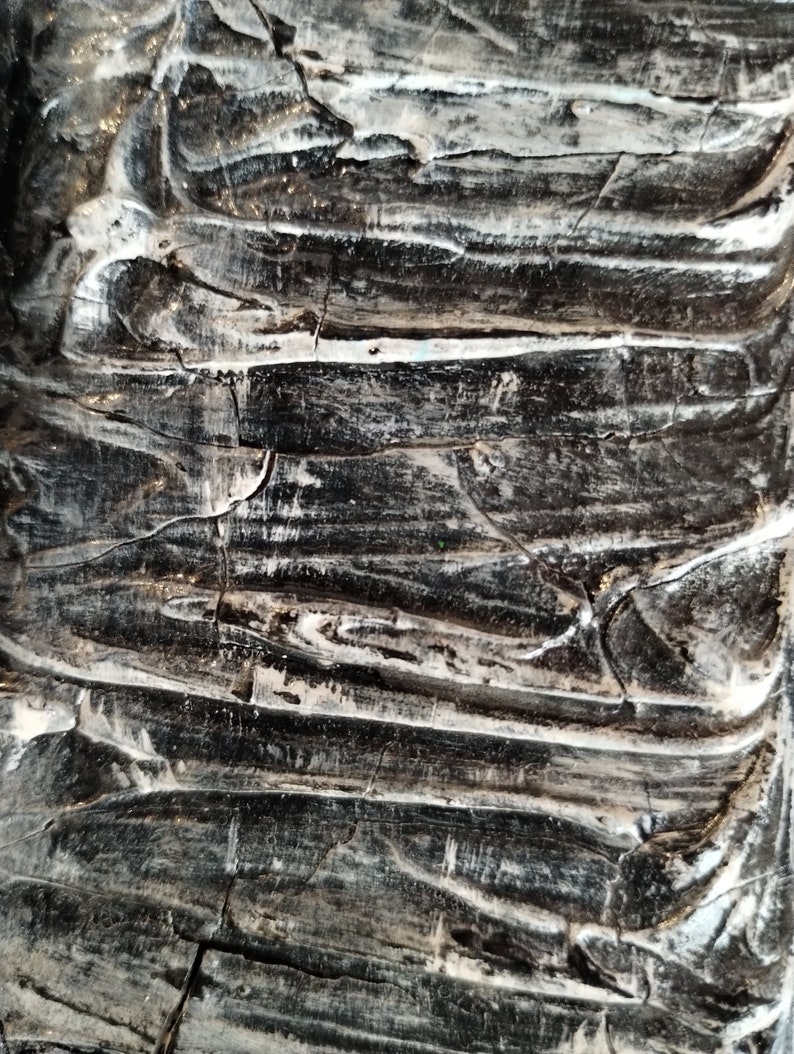 Image showcasing Handmade Minimalist 3D Paper Mache Textured Plaster Wall Art Wabi Sabi ...