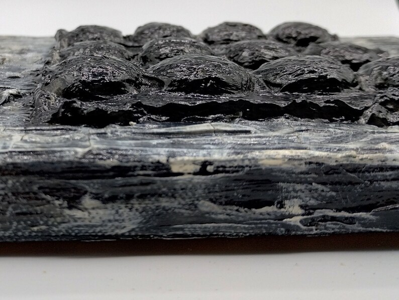 Handmade Minimalist 3D Paper Mache Textured Plaster Wall Art Wabi Sabi ...
