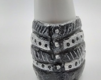 Black White Silver Eco Friendly Bathroom Cup Dispenser Dixie Cup Holder Upcycled Bathroom Cup Dispenser 3oz Repurposed Plastic Cup Holder