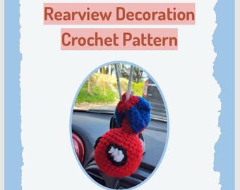 PATRÓN Muñeca Spiderman Espejo Retrovisor Decoración - Patrón 2 en 1 Muñeca Spiderman Crochet o Espejo Retrovisor Crochet Decoración Spiderman