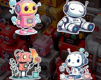 The Robot Collection | Holograph Stickers | Beepz | Weldy the Meltdown Mech | BubbleBot 3000 | Zzzap-Bot