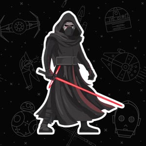 Kylo Ren Star Wars Sticker: Waterproof Vinyl Decal
