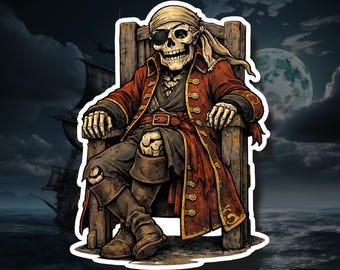 One-Eyed Willy – Pirate Vinyl Decal, Waterproof Sticker, Laptop Water Bottle