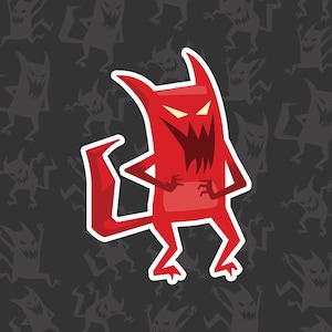 Naklejka Mały Diabeł | Naklejka Uroczy Diabeł | Naklejka Mały Diabeł | Naklejka Mały Demon