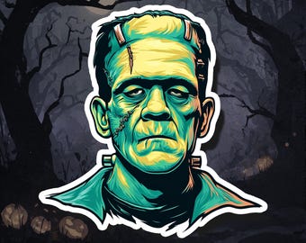 Retro Cartoon Frankenstein's Monster Sticker - Universal Horror