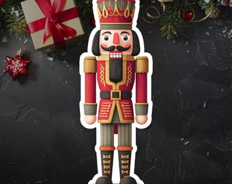 Nutcracker Soldier Sticker – Classic Christmas Nutcracker Vinyl Decal