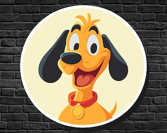 Pluto Sticker, Disney Fan Art
