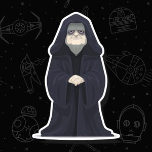 Emperor Palpatine/Darth Sidious | Star Wars Stickers | Star Wars | Emperor Palpatine Sticker | Waterproof Vinyl Sticker