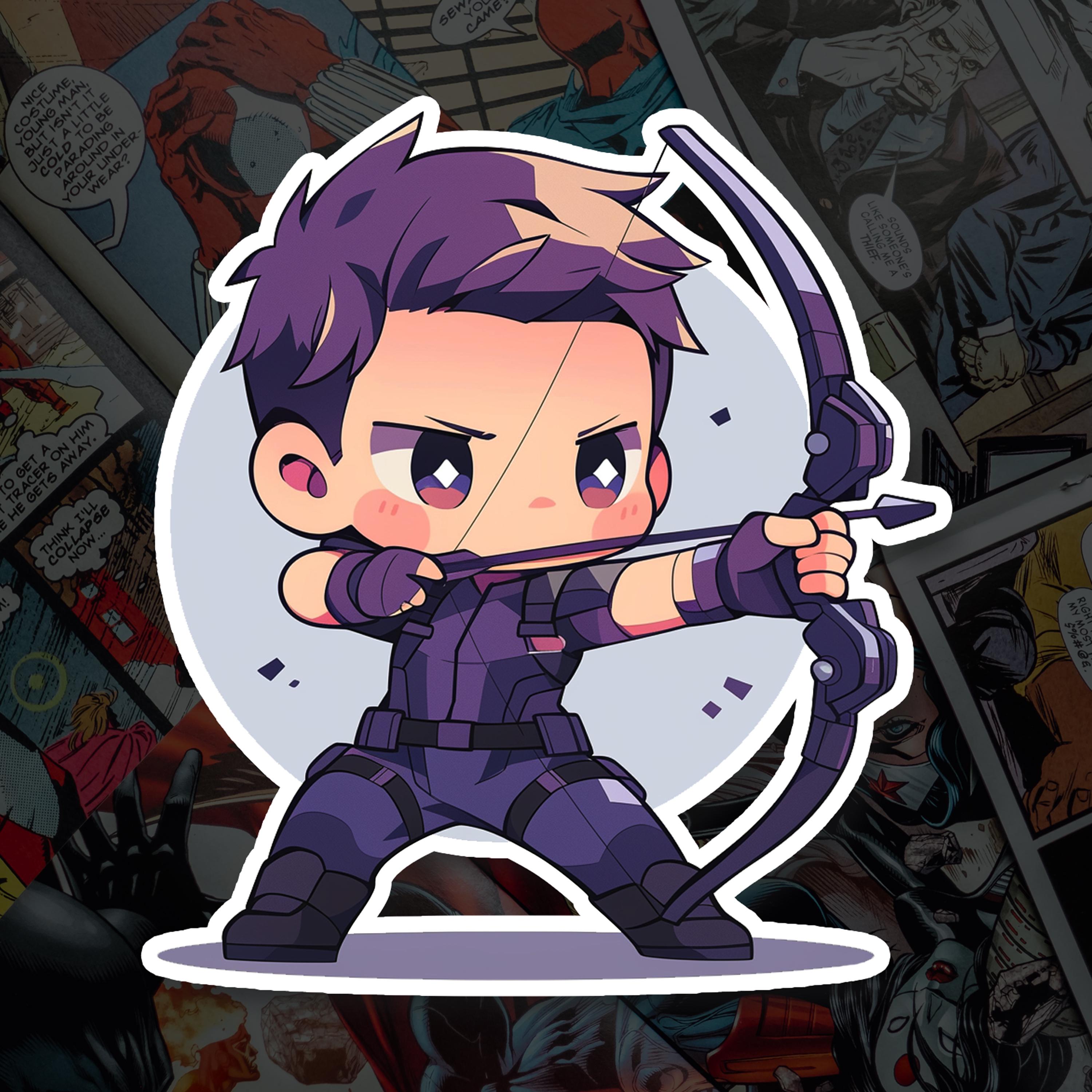 Hawkeye Fan Art Decal, Superhero Inspired Vinyl, Laptop Water Bottle ...