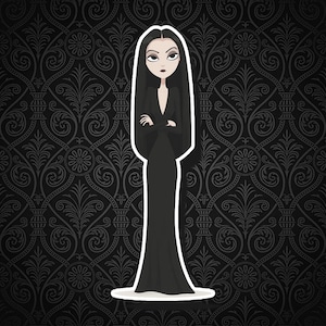Morticia Addams | The Addams Family | Addams Family Sticker | Pop Culture | Goth | Goth Art