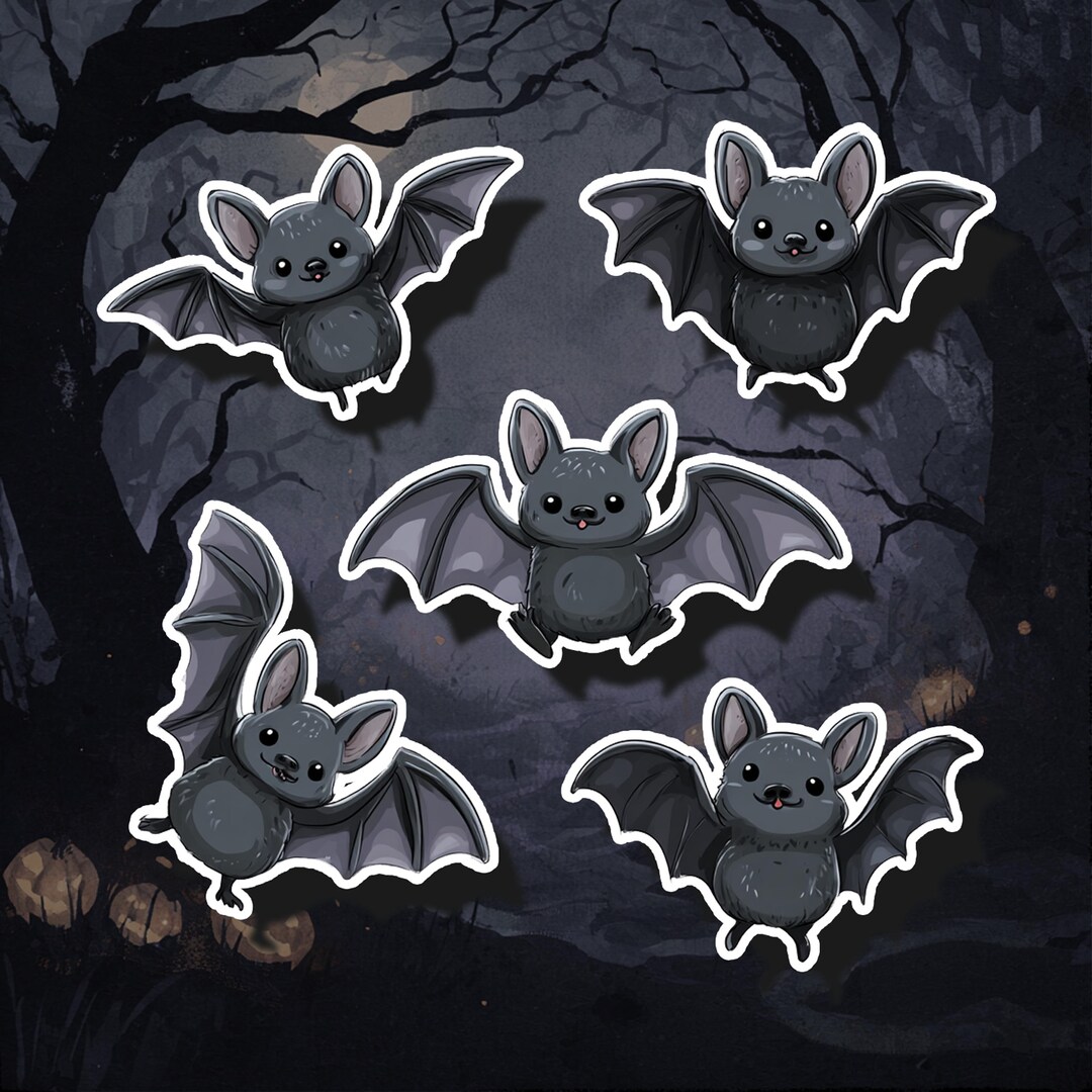 Bat Stickers | Spooky Halloween Vinyl Decals - Etsy
