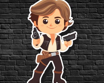 Han Solo Star Wars Sticker: Waterproof Vinyl Decal