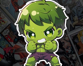 Hulk Fan Art Decal, Superhero Inspired Vinyl, Laptop Water Bottle, Gift