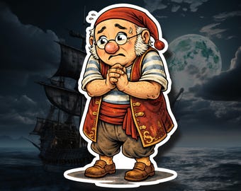 Smee – Pirate Vinyl Decal, Waterproof Sticker, Laptop Water Bottle