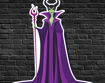 Pegatina de Maléfica, arte de fans de Disney