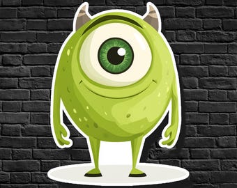 Mike Wazowski Sticker: Pixar Monster's Inc. Vinyl Decal