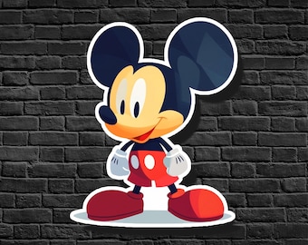 Mickey Mouse Sticker, Disney Fan Art