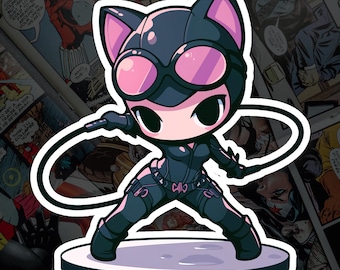 Catwoman Fan Art Decal, Superhero Inspired Vinyl, Laptop Water Bottle, Gift