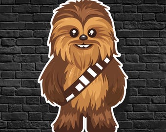 Chewbacca Star Wars Sticker: Waterproof Vinyl Decal