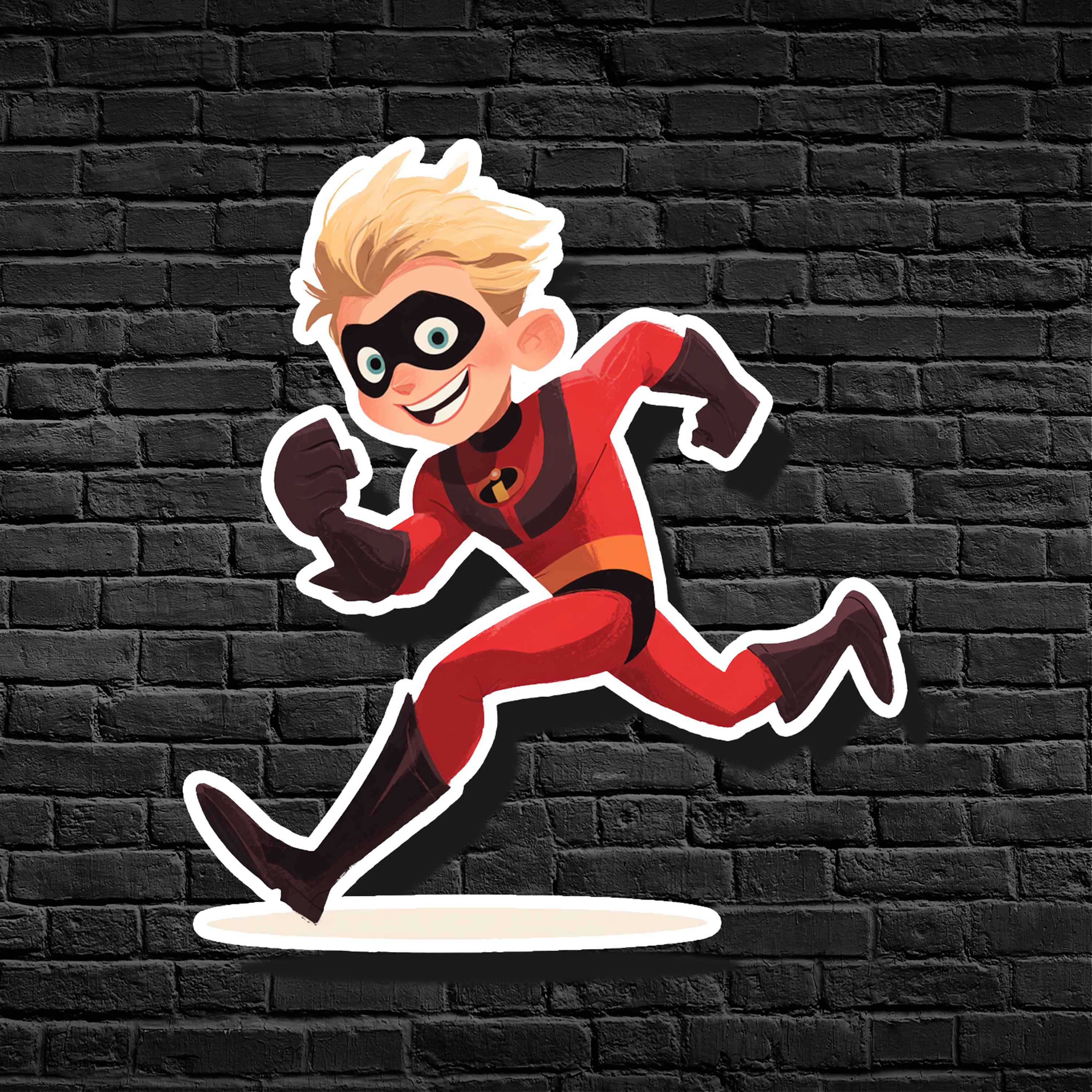 Dash Parr Sticker: the Incredibles, Pixar Vinyl Decal - Etsy