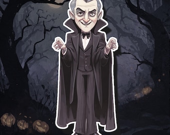 Grandpa Munster Sticker: The Munsters Fan Art, Waterproof Halloween Vinyl