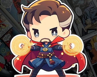 Doctor Strange Fan Art Decal, Superhero Inspired Vinyl, Laptop Water Bottle, Gift