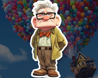 Adesivo di Carl Fredricksen – Il vecchio brontolone dal cuore d'oro del film UP della Pixar