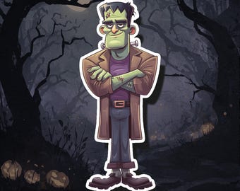 Herman Munster Sticker: Waterproof Vinyl Decal - Munsters Fan Art