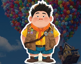 Russell Wilderness Explorer Sticker – Adventurous Kid from Pixar's UP