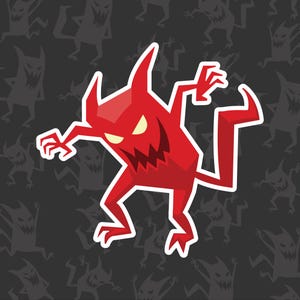 Naklejka Mały Diabeł | Naklejka Uroczy Diabeł | Naklejka Mały Diabeł | Naklejka Mały Demon