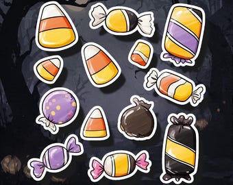Halloween Candy Stickers: Spooky Treats, Planners, Scrapbooks