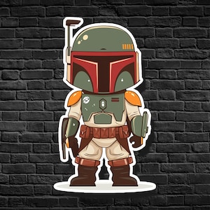 Boba Fett Star Wars Sticker: Waterproof Vinyl Decal
