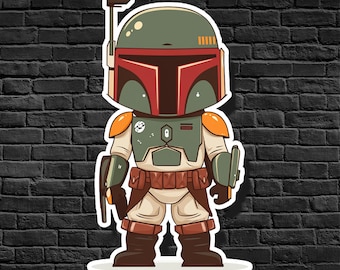 Boba Fett Star Wars Sticker: Waterproof Vinyl Decal