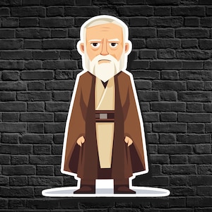 Obi Wan Kenobi | Star Wars Stickers | Star Wars | Obi Wan Kenobi Sticker | Waterproof Vinyl Sticker